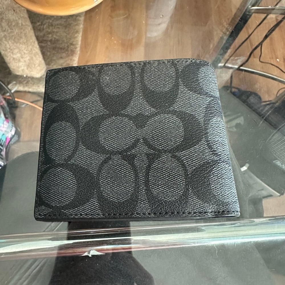 Men's Coach Wallet (Black/Grey)